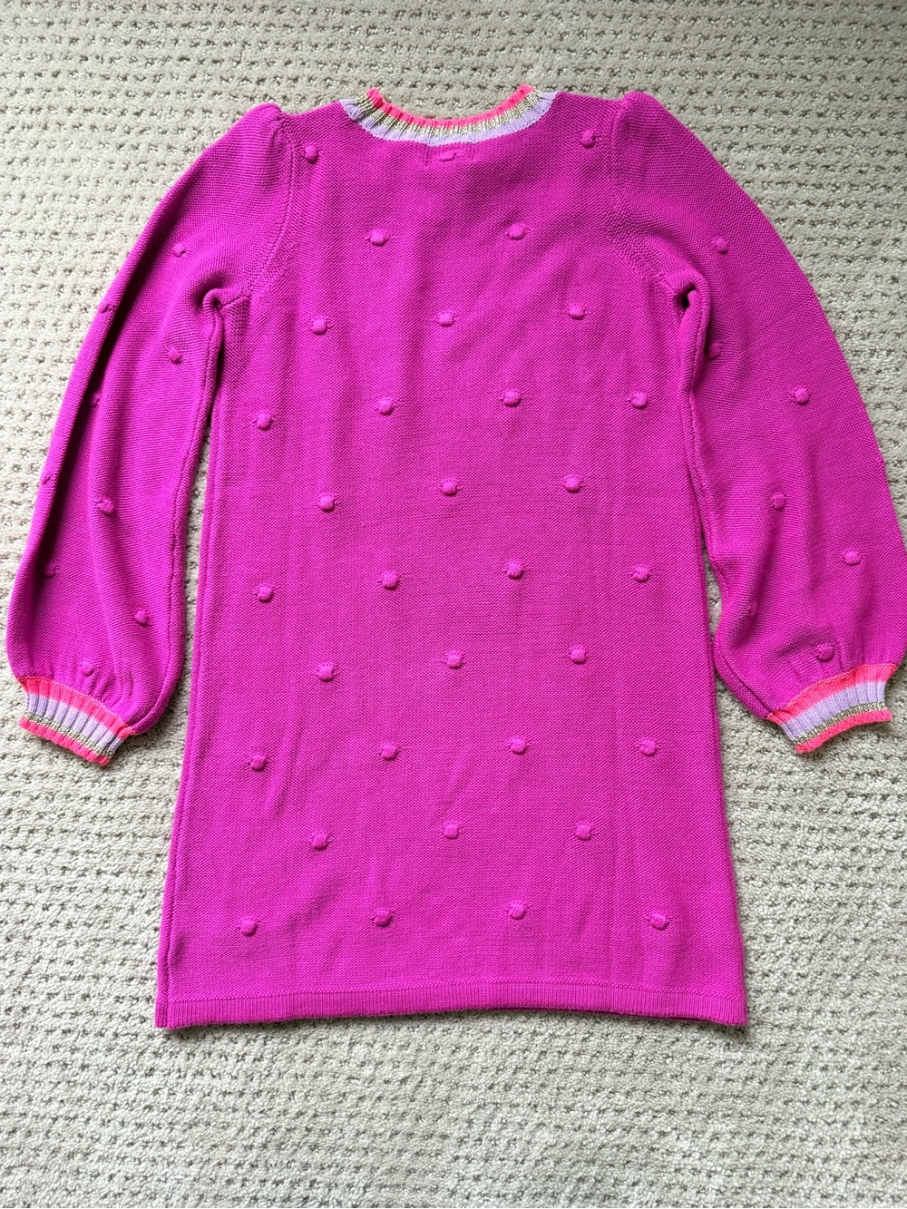 Lilly Pulitzer Fuchsia Dot Knit Sweater Dress - Picture 4 of 4